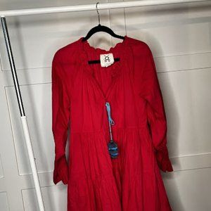 Figue Red Floor Length Dress Size Small